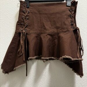NWOT LACE UP SKIRT